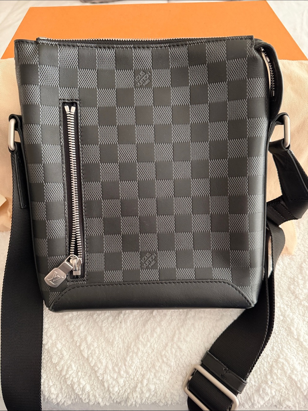 Louis Vuitton Graphite Checker Messenger Crossbody